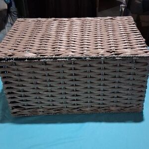 Woven Tan Storage Basket